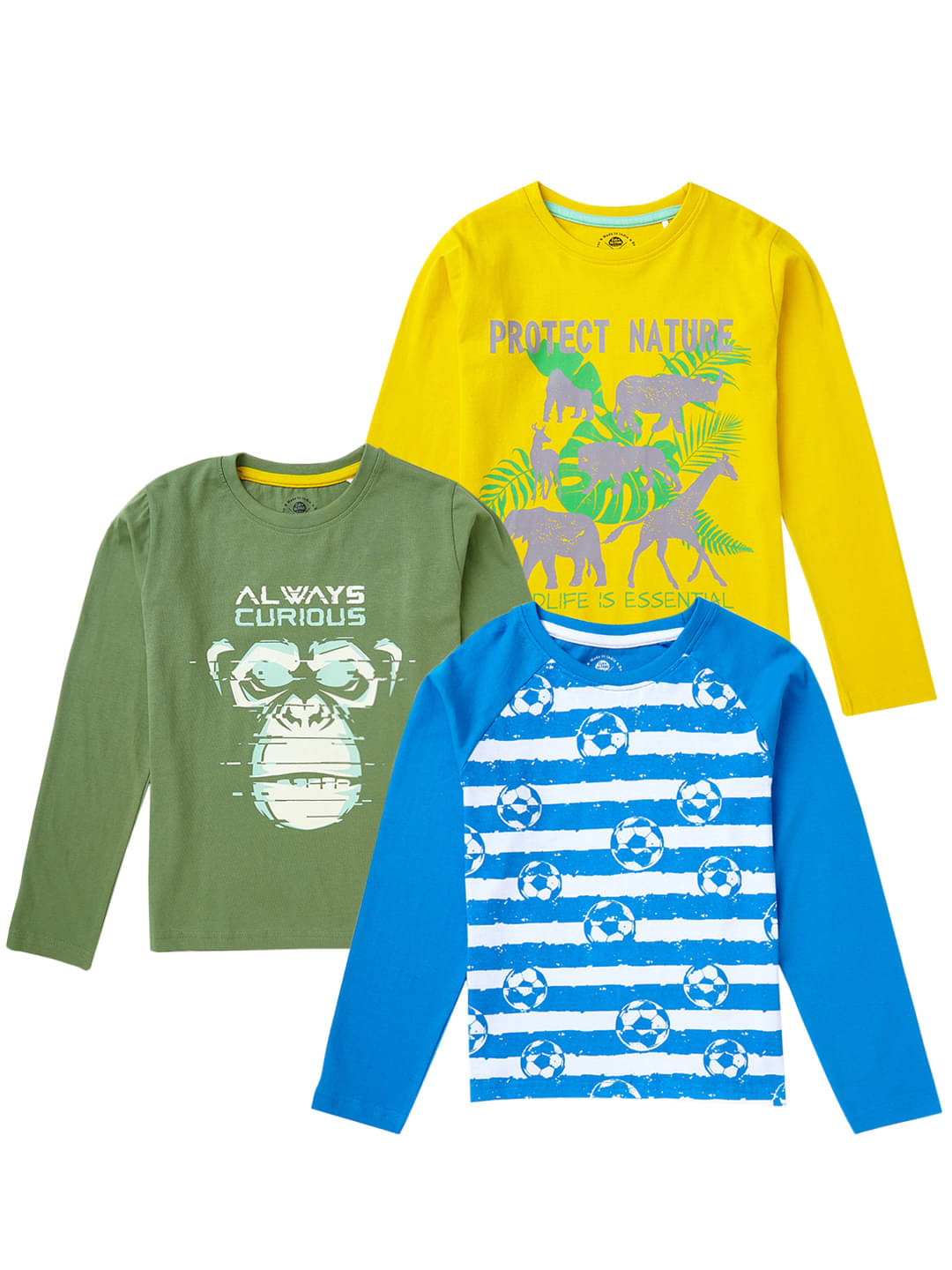     			Cub Mcpaws Pack of 3 Boys Cotton T-Shirt ( Multicolor )