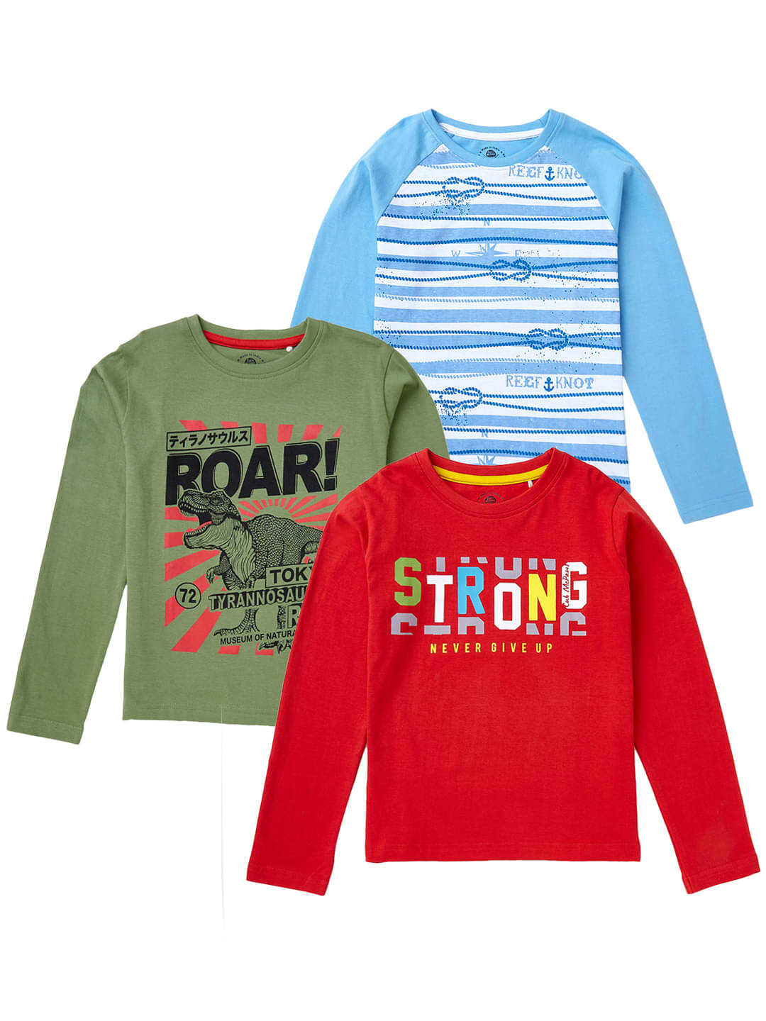    			Cub Mcpaws Pack of 3 Boys Cotton T-Shirt ( Multicolor )