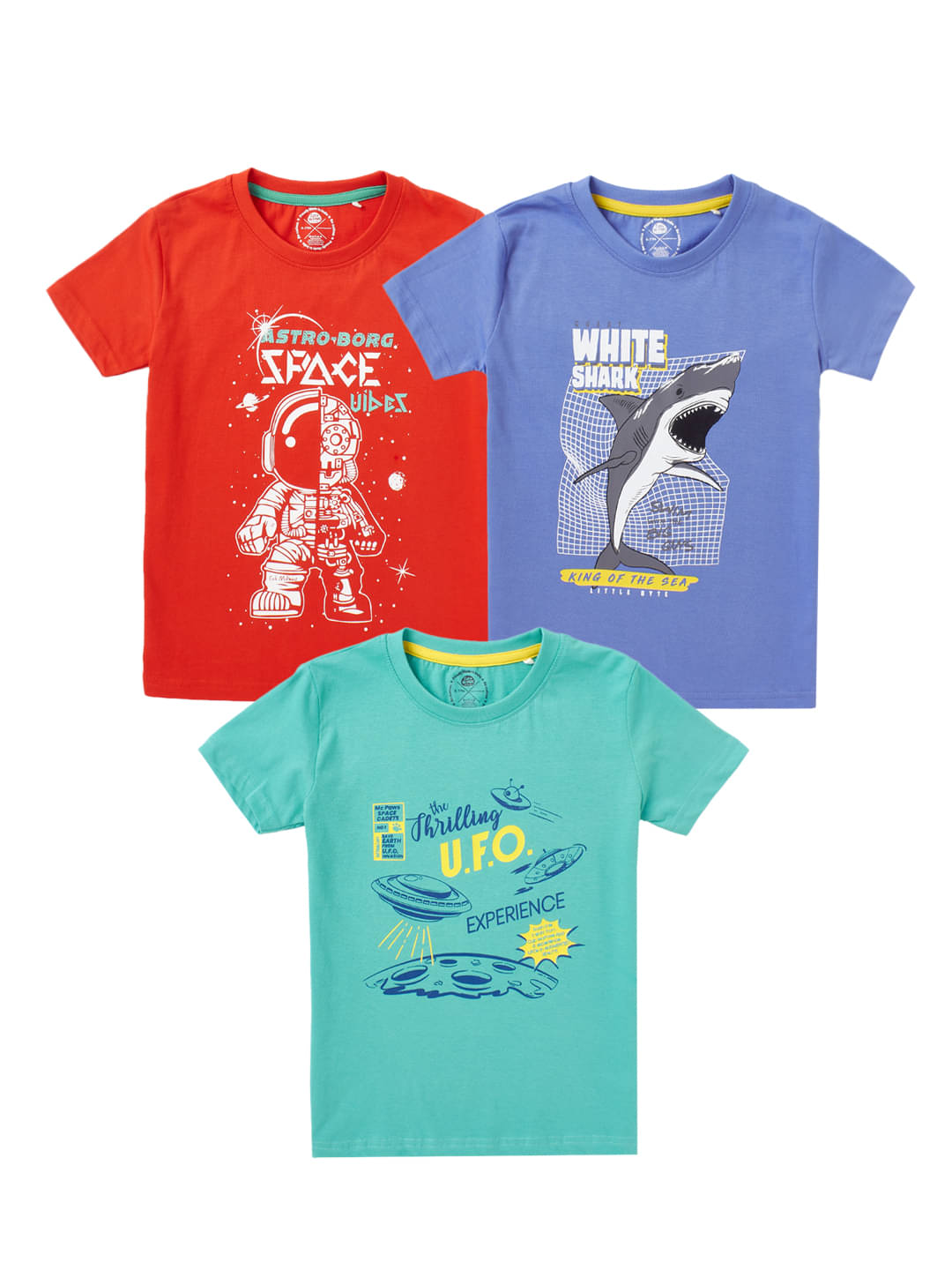     			Cub Mcpaws Pack of 3 Boys Cotton T-Shirt ( Multicolor )