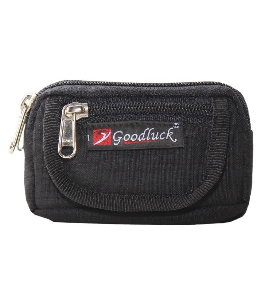 Goodluck Polyester Black Waist Pouch - Handbags | Buy online on ZillyBuy