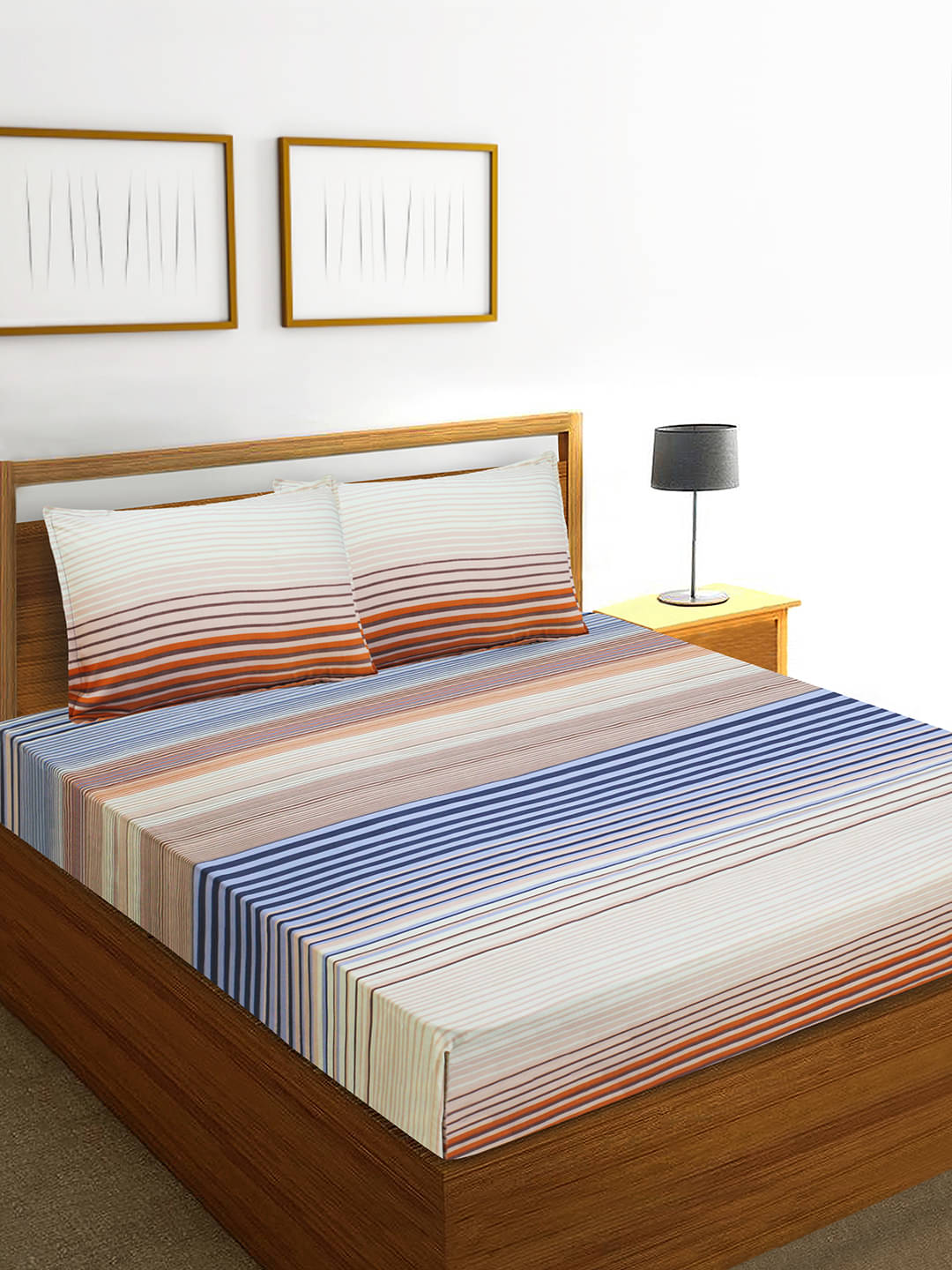     			Home Candy Microfiber Double Bedsheet ( Grey )