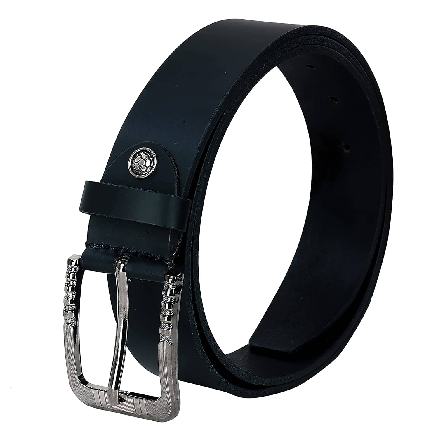 Leather World - Black 100% Leather Men's Formal Belt ( Pack of 1 ) Leather World - Black 100% Leather Men's Formal Belt ( Pack of 1 )