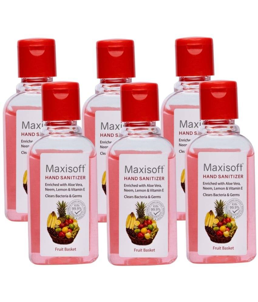 MAXISOFT - Antibacterial Hand Sanitizer 60 mL ( Pack of 6 ) MAXISOFT - Antibacterial Hand Sanitizer 60 mL ( Pack of 6 )