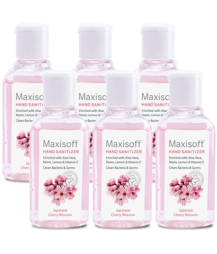 MAXISOFT - Antibacterial Hand Sanitizer 60 mL ( Pack of 6 ) MAXISOFT - Antibacterial Hand Sanitizer 60 mL ( Pack of 6 )