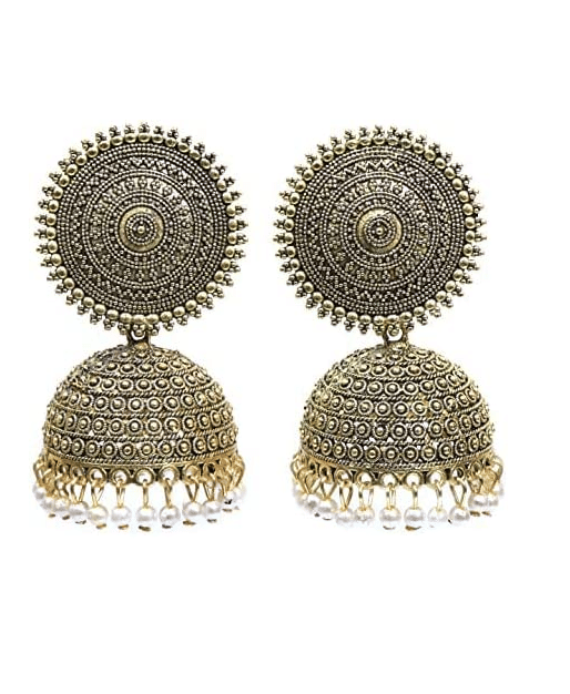 PUJVI - Silver Jhumki Earrings ( Pack of 1 ) - Earrings | Buy online on ZillyBuy