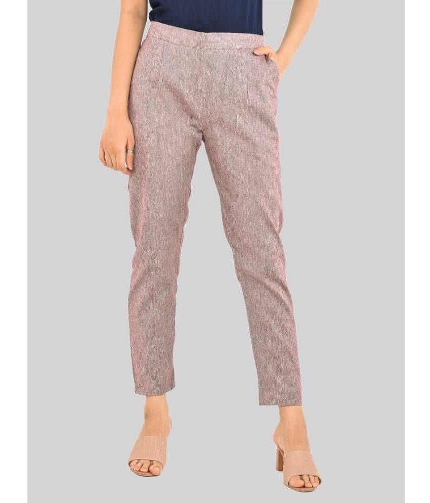     			QuaClo - Magenta Cotton Blend Regular Women's Casual Pants ( Pack of 1 )