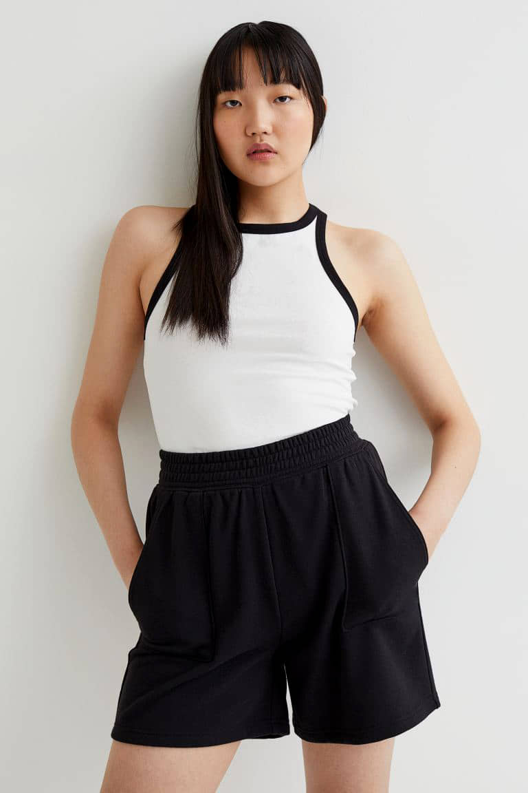 Scrott Fitness Cotton Hot Pants - Black