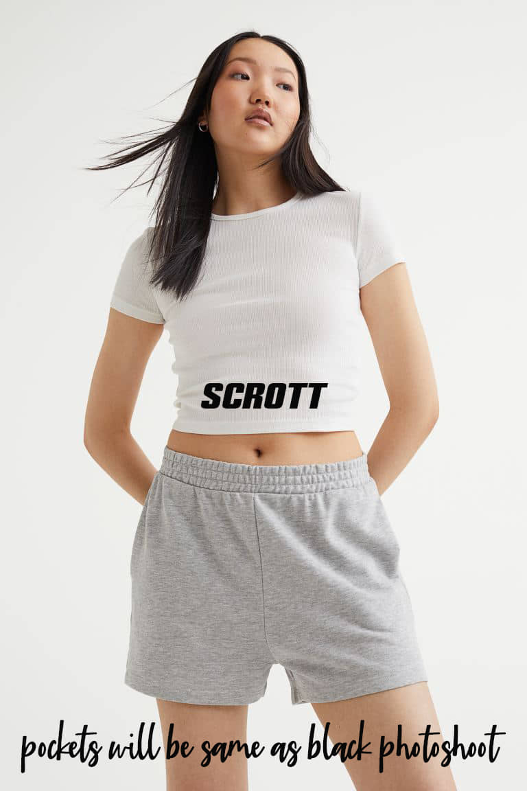 Scrott Fitness Cotton Hot Pants - Gray