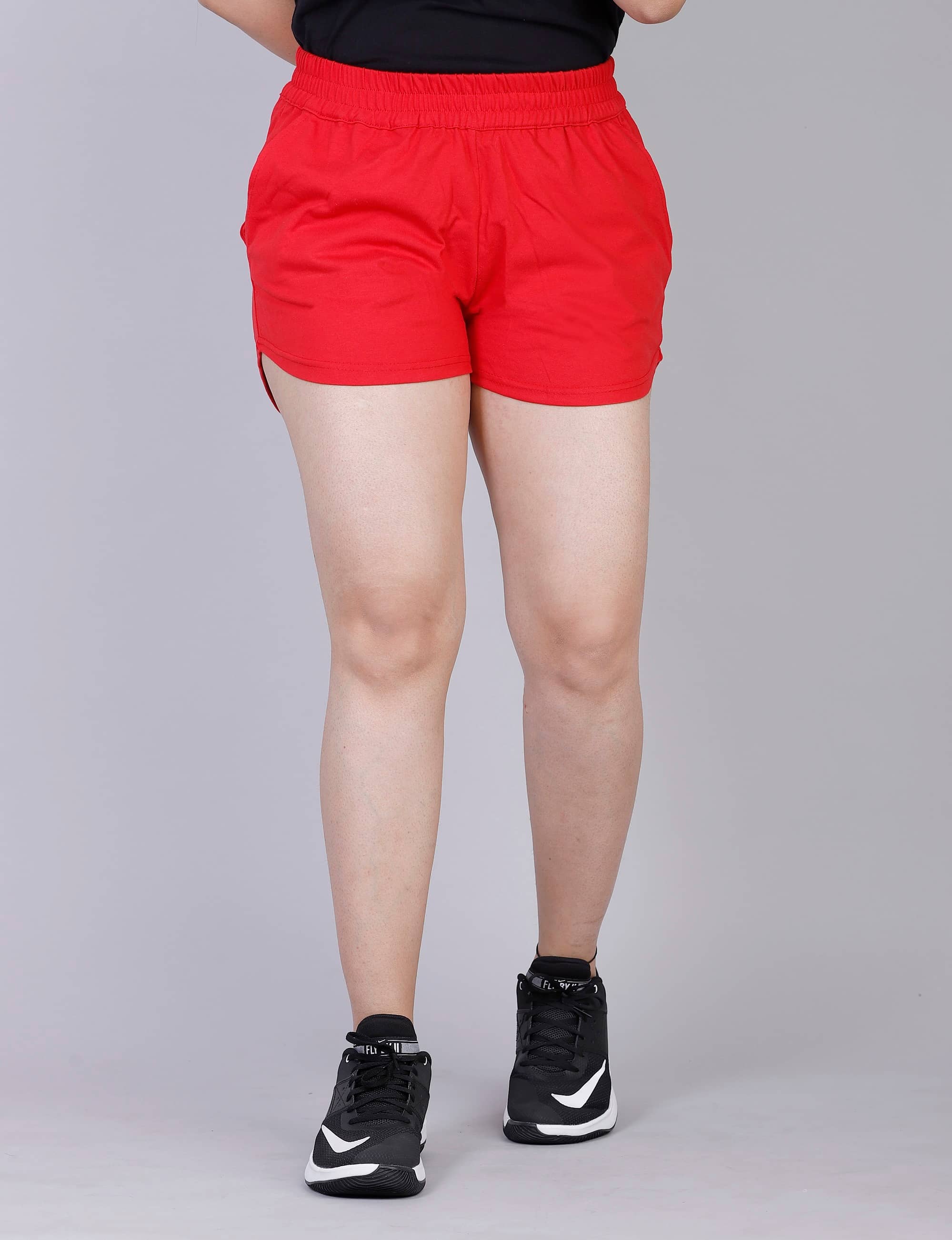 Scrott Fitness Cotton Hot Pants - Red
