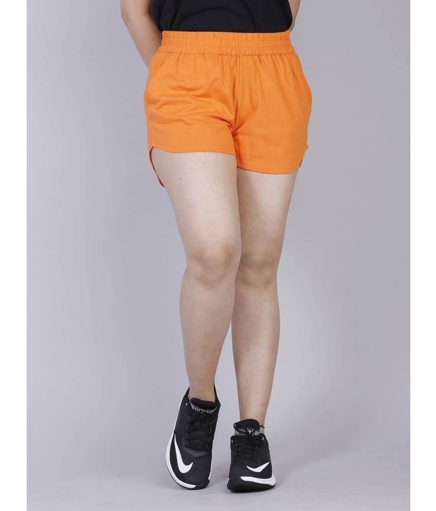     			Scrott Fitness Cotton Hot Pants - Orange