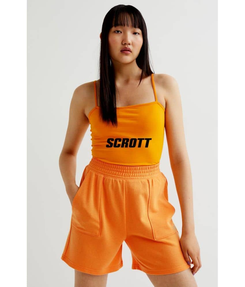 Scrott Fitness Cotton Hot Pants - Orange
