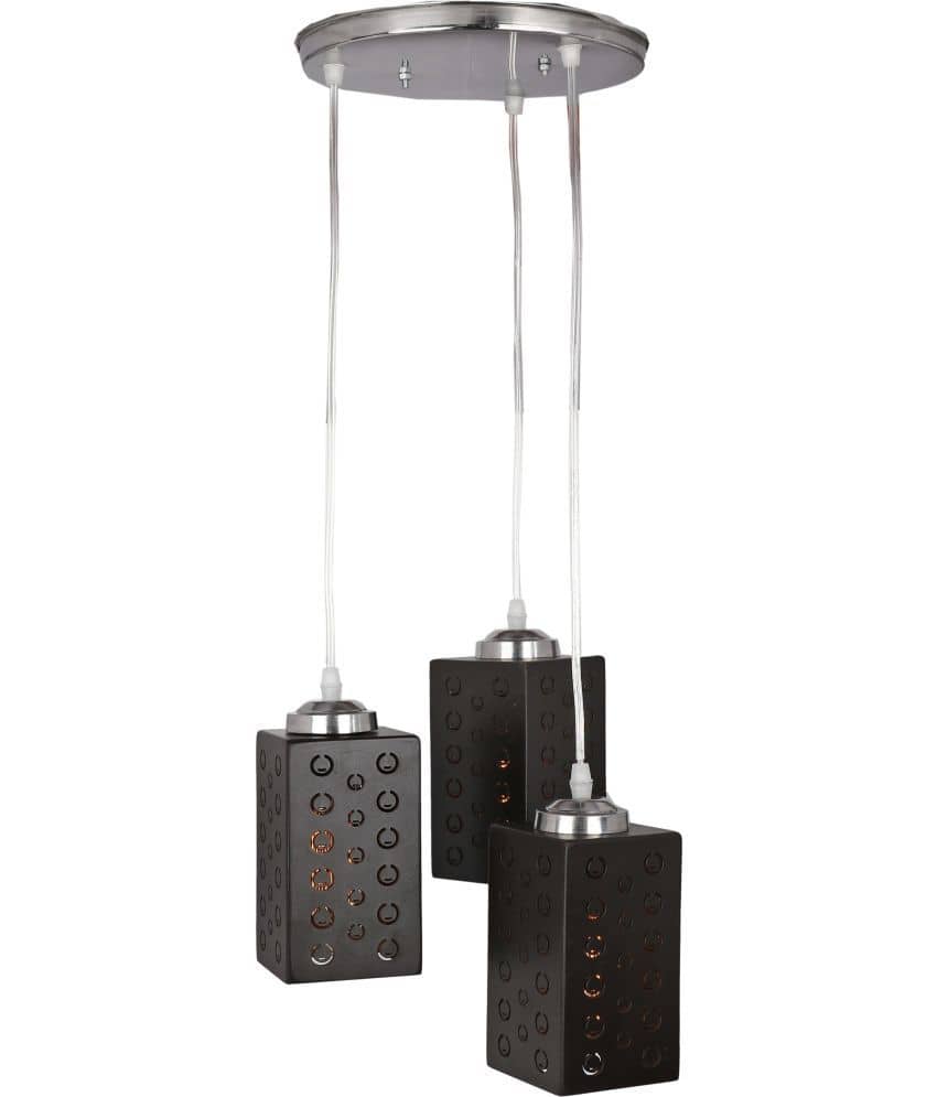 Somil Glass Chandeliers Hanging Light Black - Pack of 1