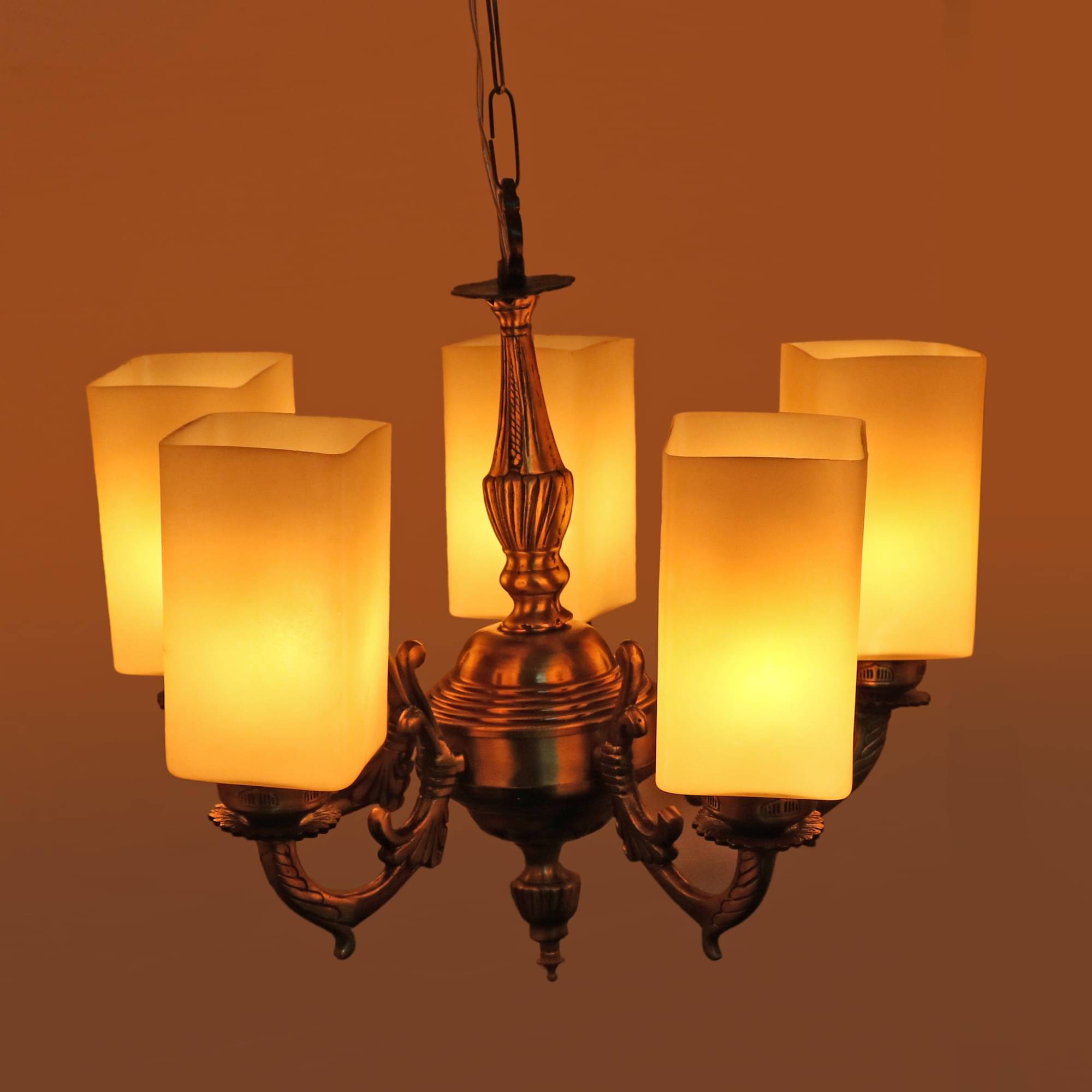 Somil Glass Chandeliers Hanging Light White - Pack of 1 Somil Glass Chandeliers Hanging Light White - Pack of 1