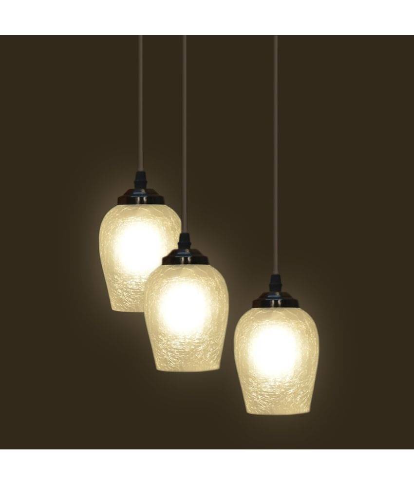 Somil Glass Chandeliers Hanging Light White - Pack of 1 Somil Glass Chandeliers Hanging Light White - Pack of 1