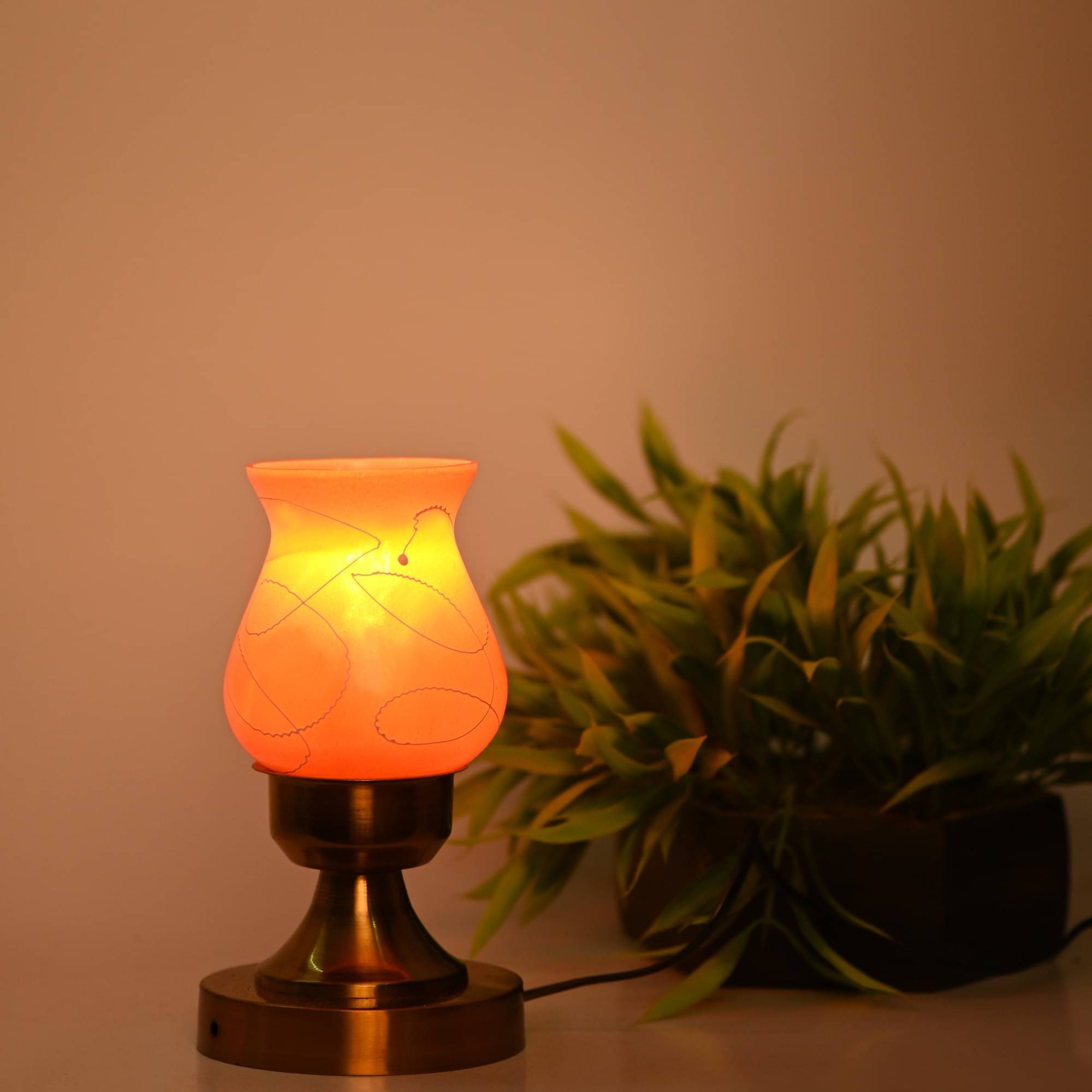 Somil - Gold Decorative Table Lamp ( Pack of 1 ) Somil - Gold Decorative Table Lamp ( Pack of 1 )