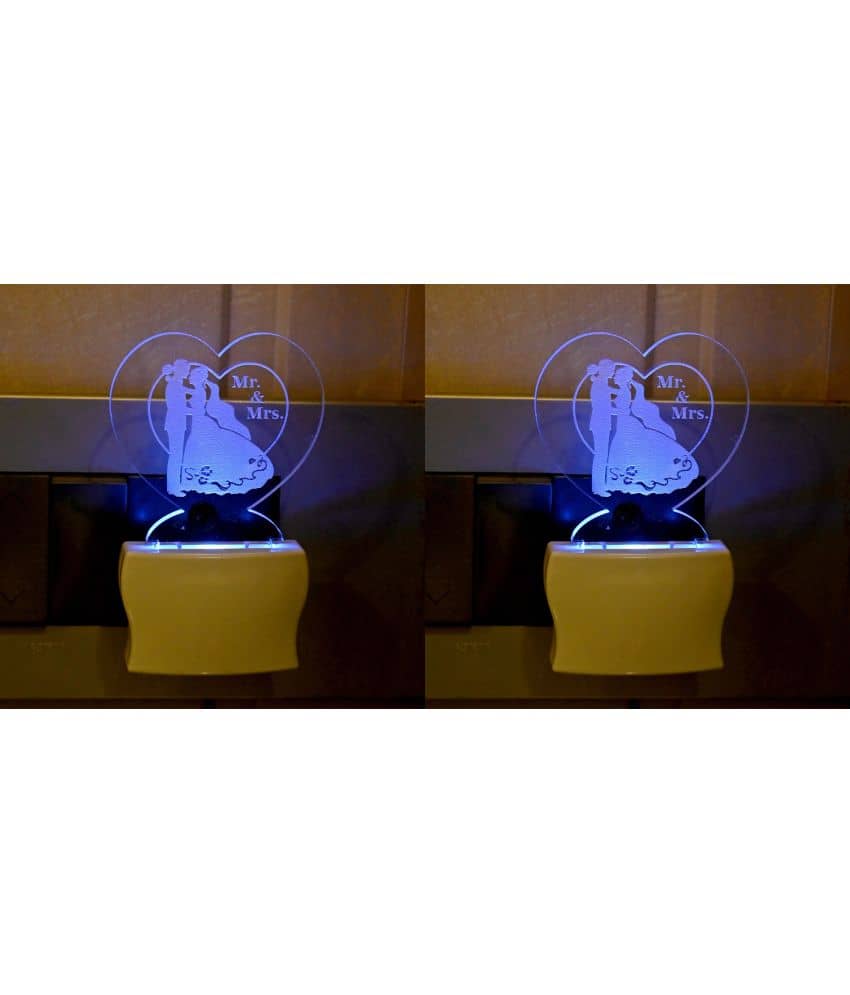 Somil - Multicolor Night Lamp ( Pack of 2 )