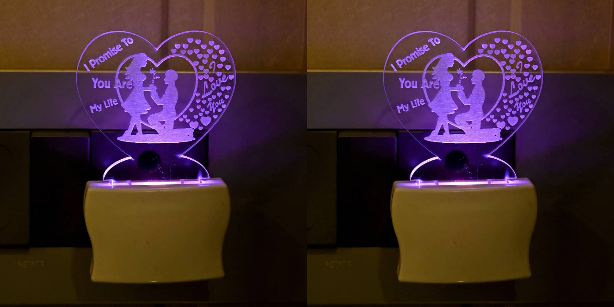 Somil - Multicolor Night Lamp ( Pack of 2 )