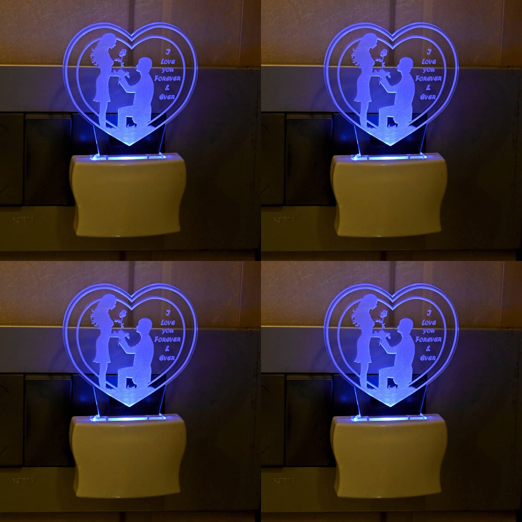 Somil - Multicolor Night Lamp ( Pack of 4 )