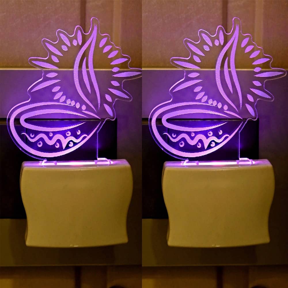 Somil - Multicolor Night Lamp ( Pack of 2 )
