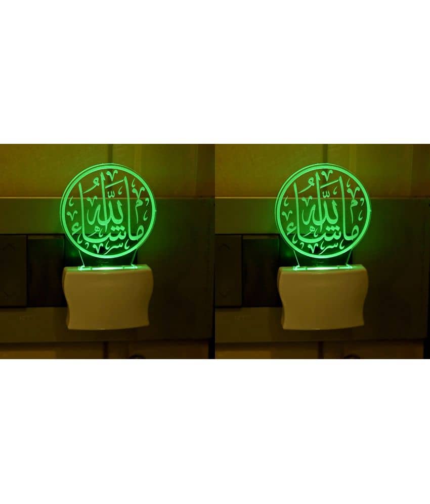 Somil - Multicolor Night Lamp ( Pack of 2 )