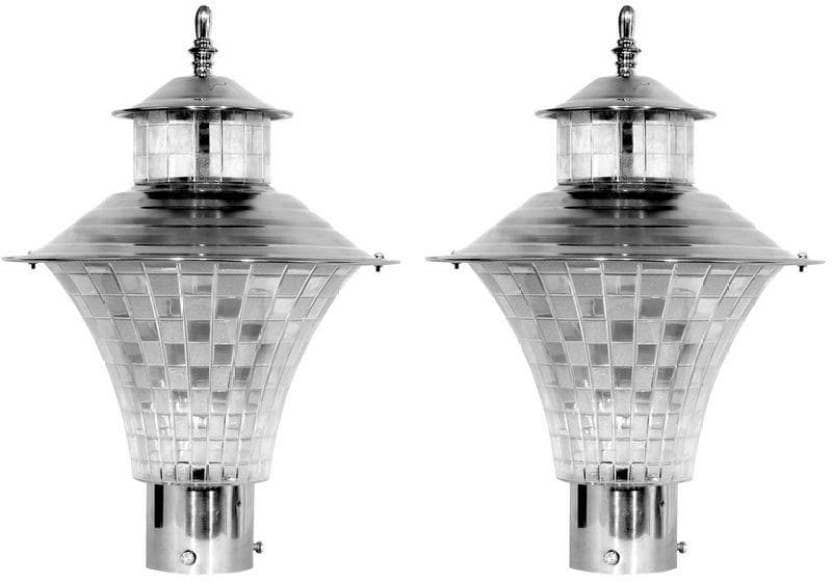 Somil Outdoor Lamp For Home Décor Gate Light Cool Day Light - Pack of 2