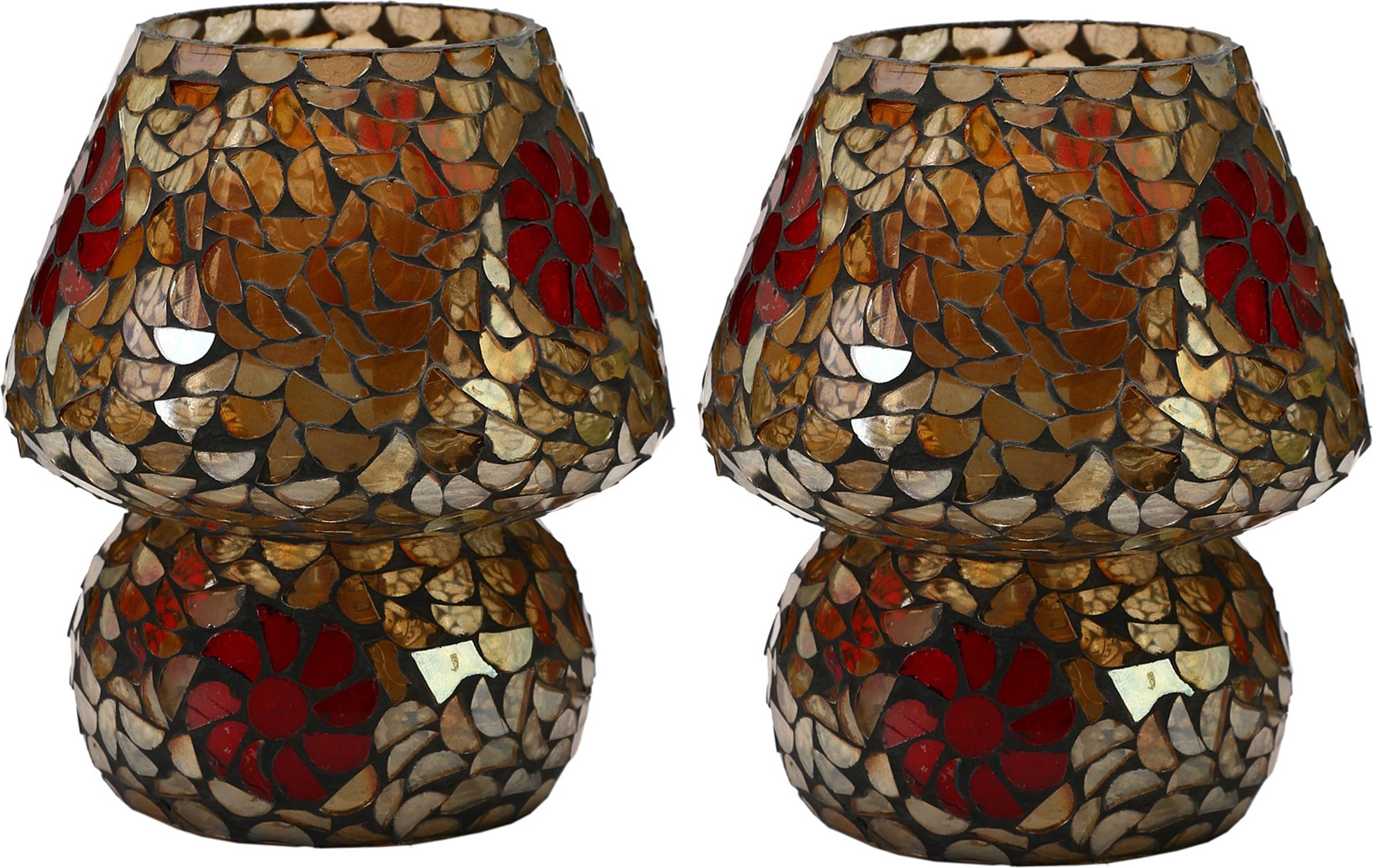     			Somil - Red Decorative Table Lamp ( Pack of 2 )