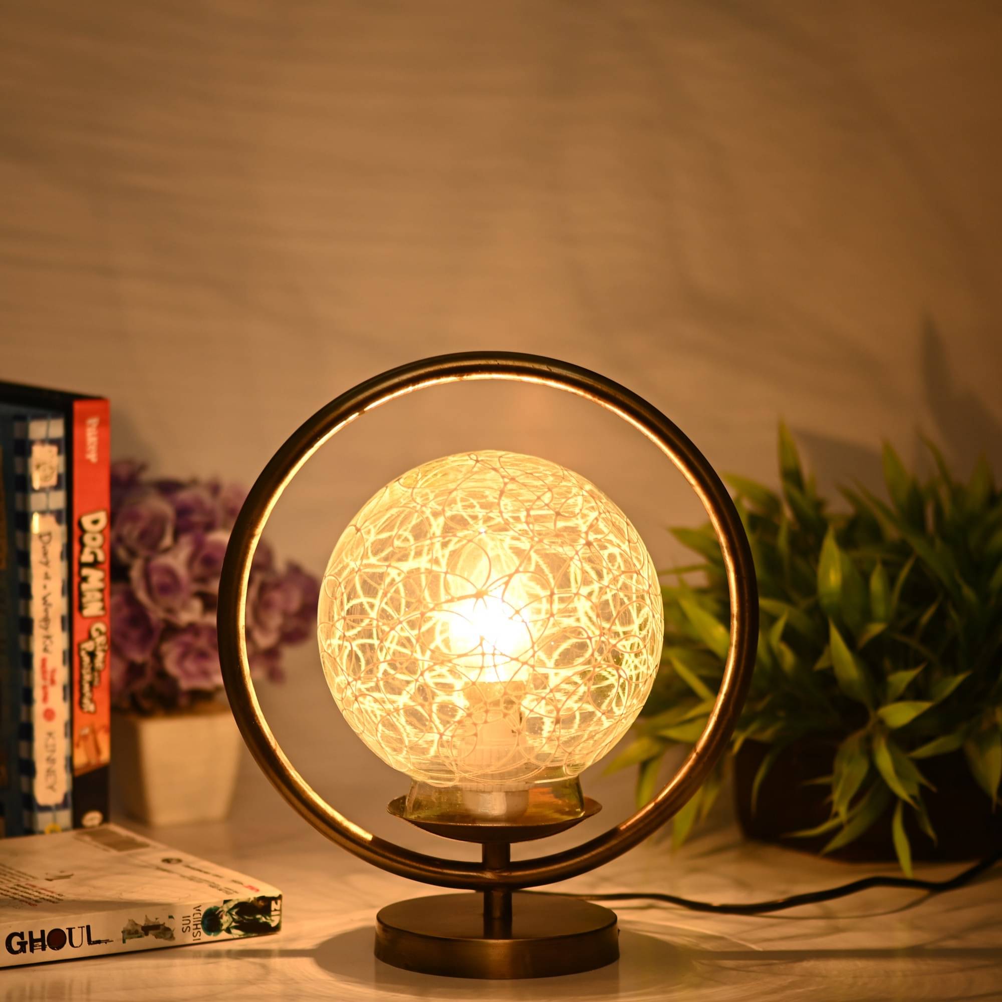 Somil - White Decorative Table Lamp ( Pack of 1 ) Somil - White Decorative Table Lamp ( Pack of 1 )