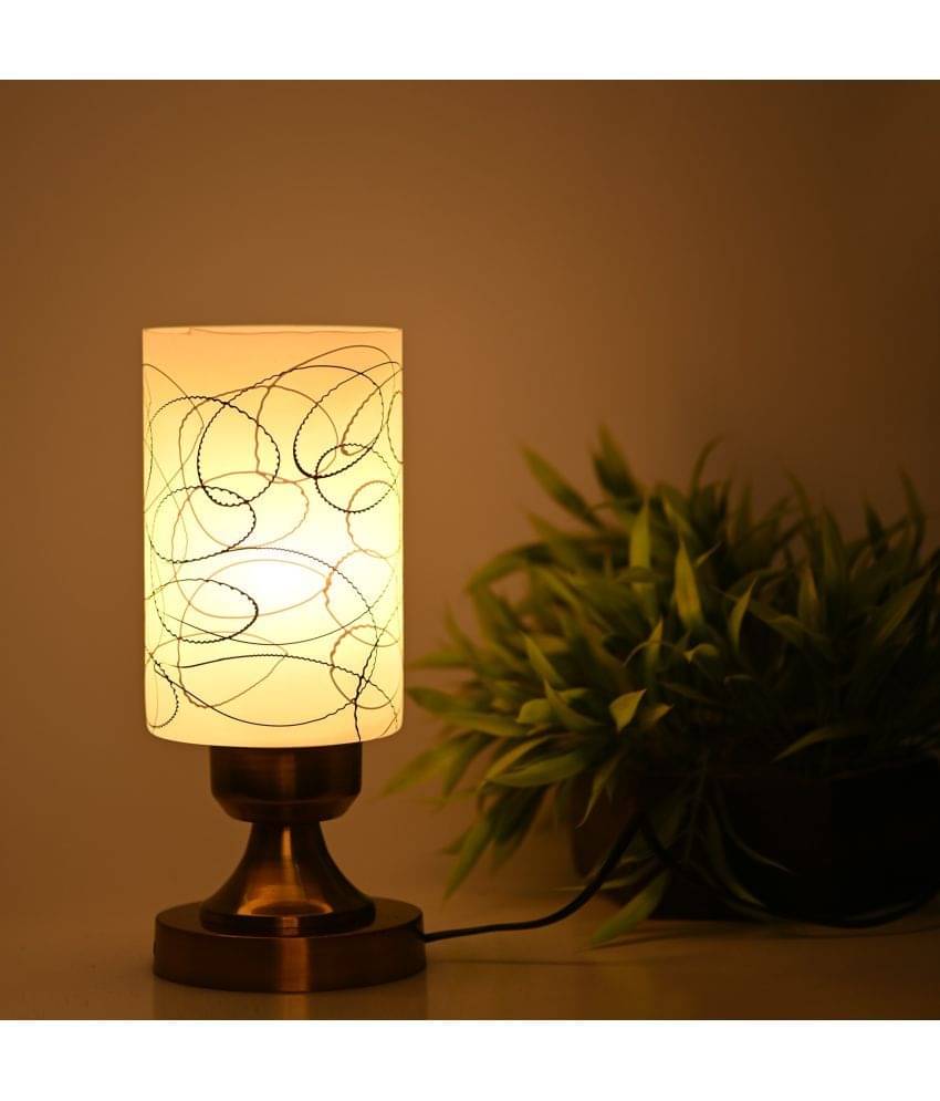 Somil - White Decorative Table Lamp ( Pack of 1 ) Somil - White Decorative Table Lamp ( Pack of 1 )