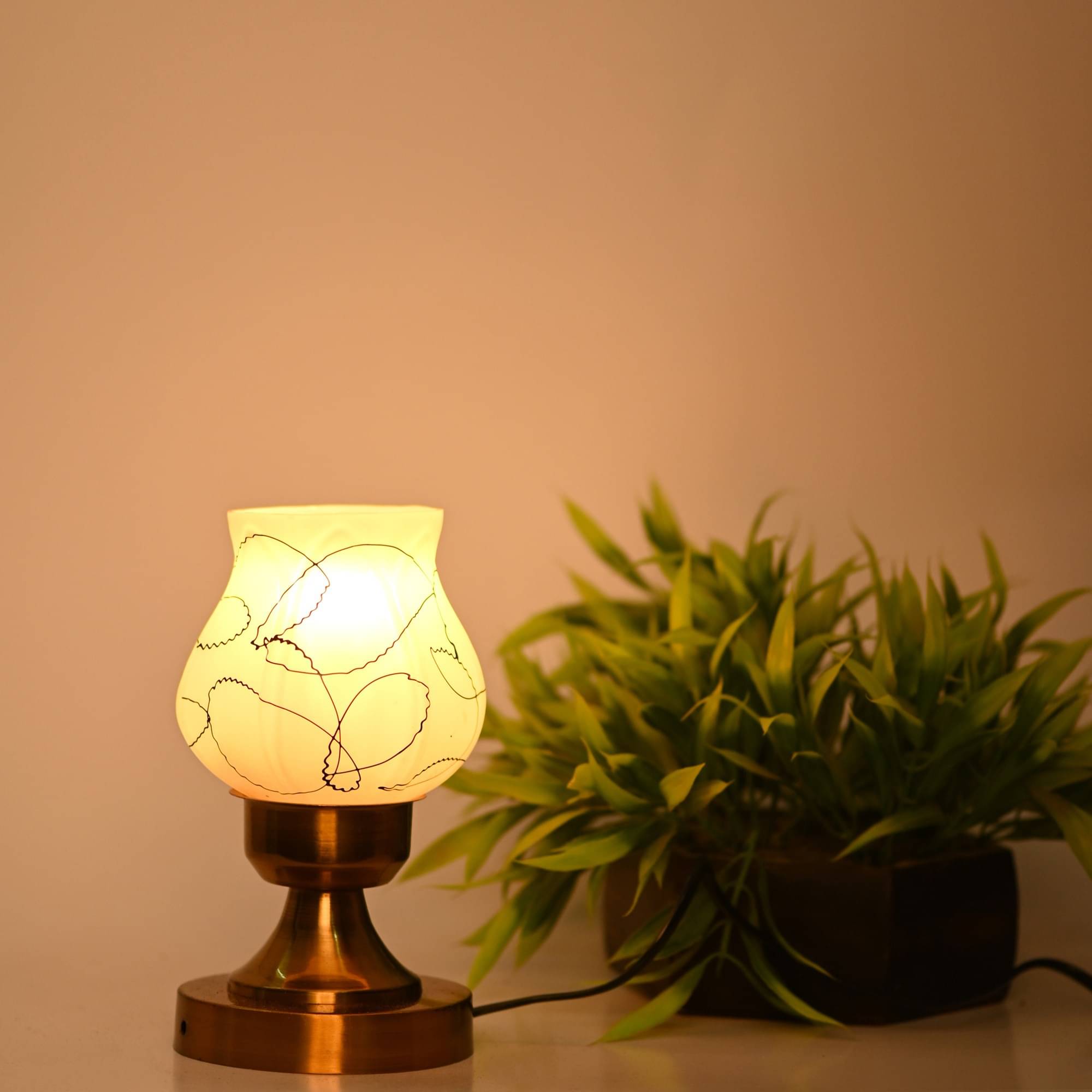 Somil - White Decorative Table Lamp ( Pack of 1 ) Somil - White Decorative Table Lamp ( Pack of 1 )