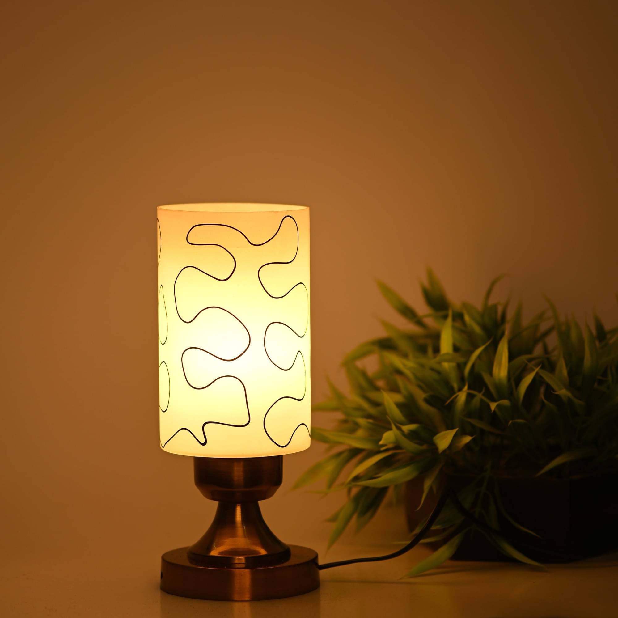 Somil - White Decorative Table Lamp ( Pack of 1 ) Somil - White Decorative Table Lamp ( Pack of 1 )