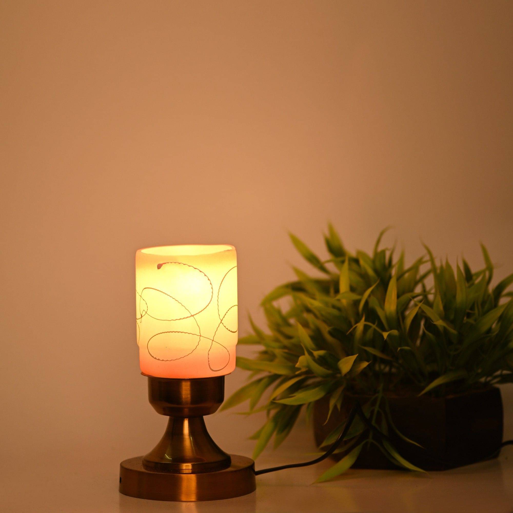 Somil - White Decorative Table Lamp ( Pack of 1 ) Somil - White Decorative Table Lamp ( Pack of 1 )