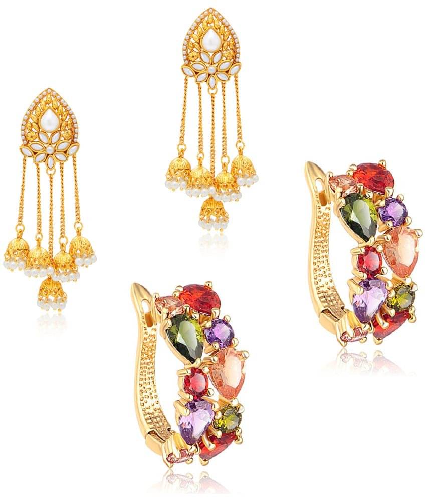     			Sukkhi - Multi Color Chandelier Earrings ( Pack of 2 )