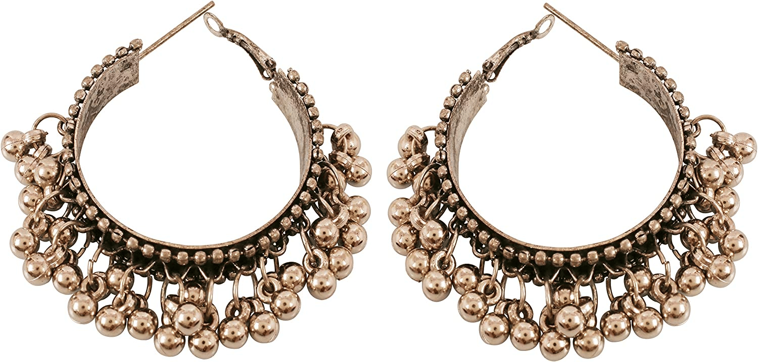 Sunhari Jewels - Silver Hoops Earrings ( Pack of 1 ) - Earrings | Buy online on ZillyBuy