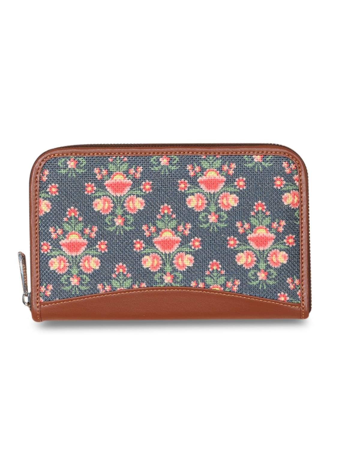     			Zouk - Jute Blue Women's Zip Around Wallet ( Pack of 1 )