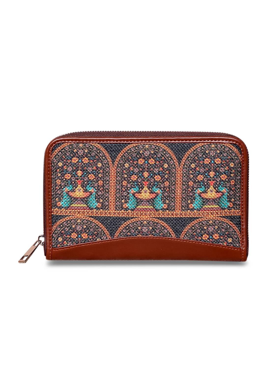     			Zouk - Jute Multi Women's Zip Around Wallet ( Pack of 1 )