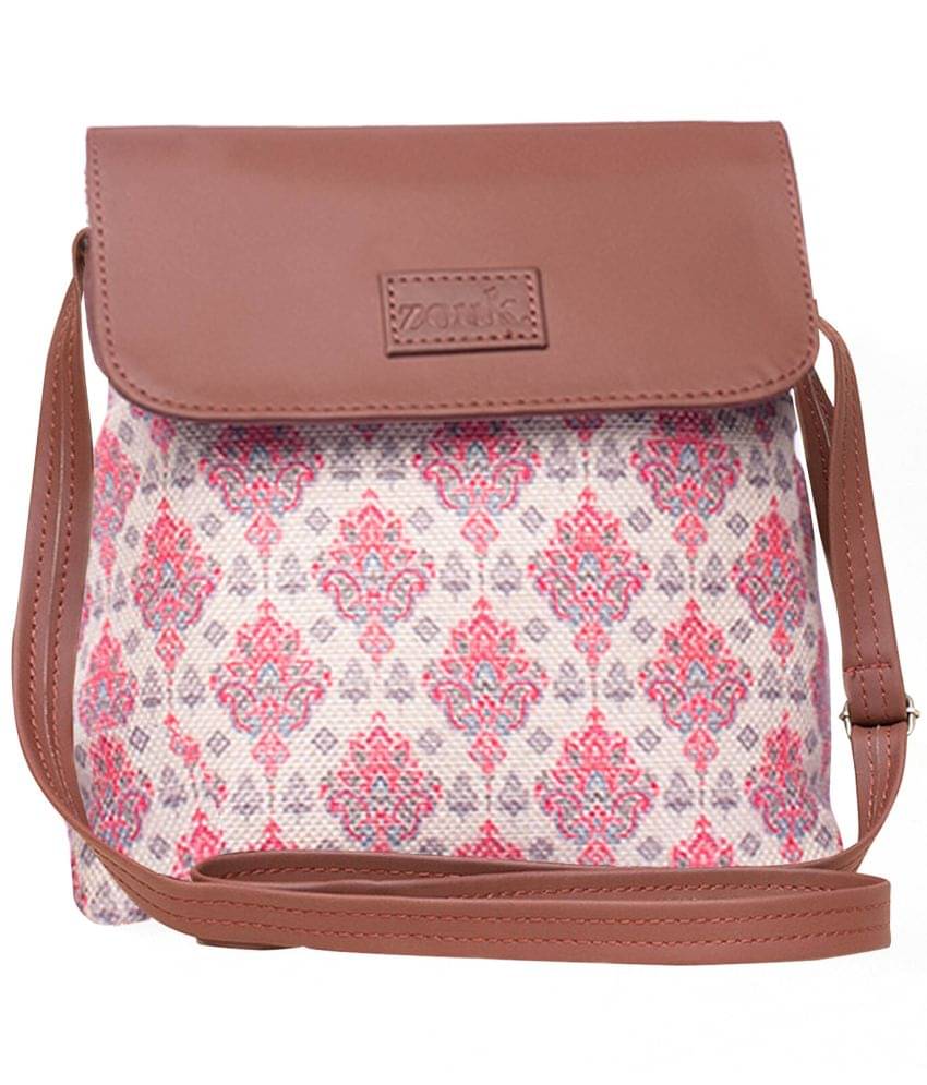     			Zouk Sling Bag Jute Set of 1 ( Multicolor )