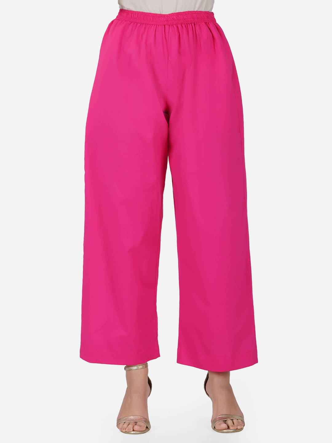     			fabcoast - Pink Cotton Straight Women's Palazzos ( Pack of 1 )