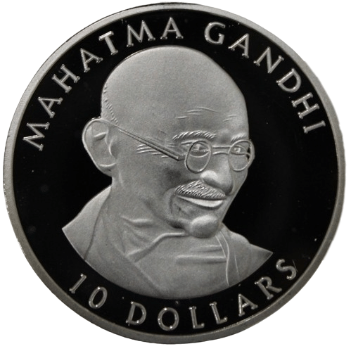 newWay - 10 Dollars (2002) "Mahatma Gandhi" 1 Numismatic Coins newWay - 10 Dollars (2002) "Mahatma Gandhi" 1 Numismatic Coins