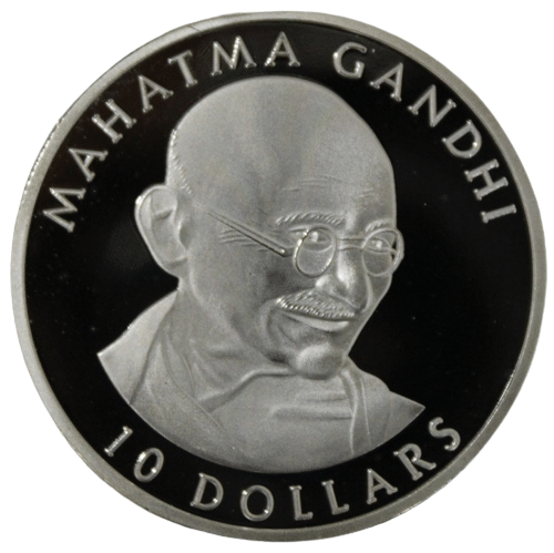     			newWay - 10 Dollars (2002) "Mahatma Gandhi" 1 Numismatic Coins