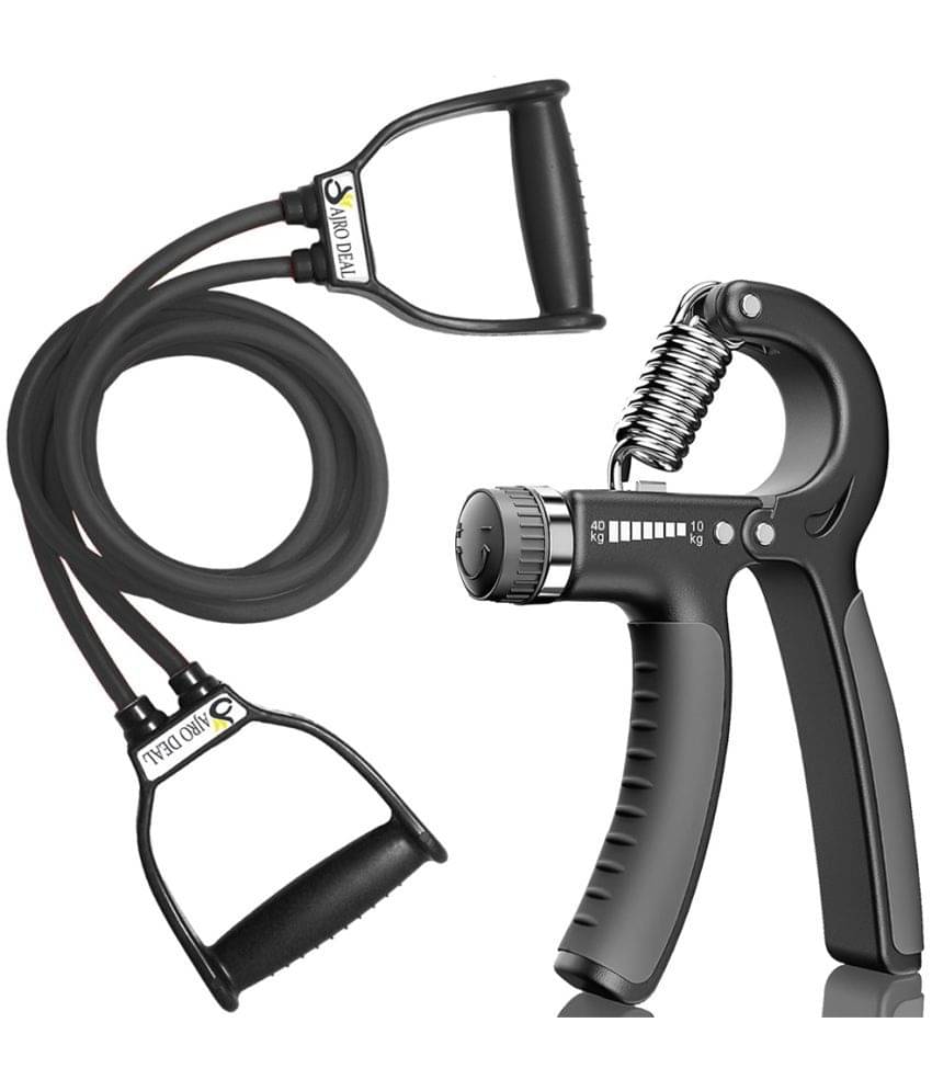 AJRO DEAL Double Toning Resistance Band & Hand Grip Strengthener Exercise / Stretching, Forearm Exercise AJRO DEAL Double Toning Resistance Band & Hand Grip Strengthener Exercise / Stretching, Forearm Exercise