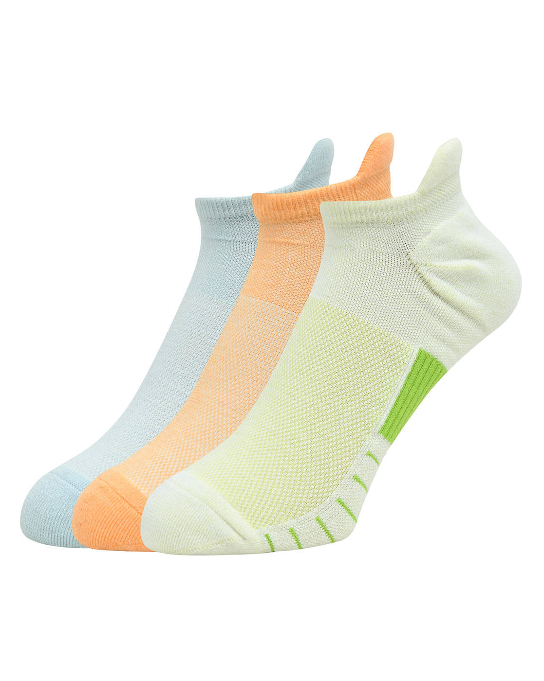 Balenzia Athletic Collection Cushioned Lowcut Ankle sports socks for Men with breathable Mesh Knit (Free Size) (Pack of 3 Pairs) (Blue, Peach, White) Balenzia Athletic Collection Cushioned Lowcut Ankle sports socks for Men with breathable Mesh Knit (Free Size) (Pack of 3 Pairs) (Blue, Peach, White)