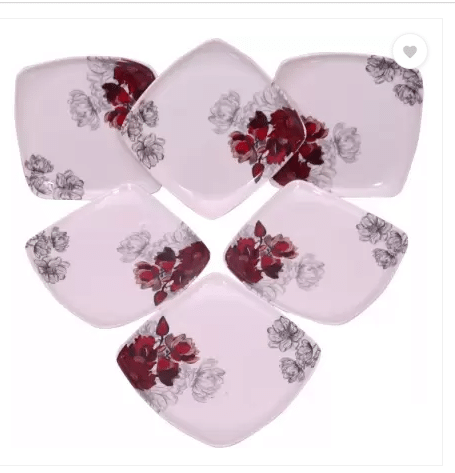    			Carnival 6 Pcs Melamine Multi Color Half Plate