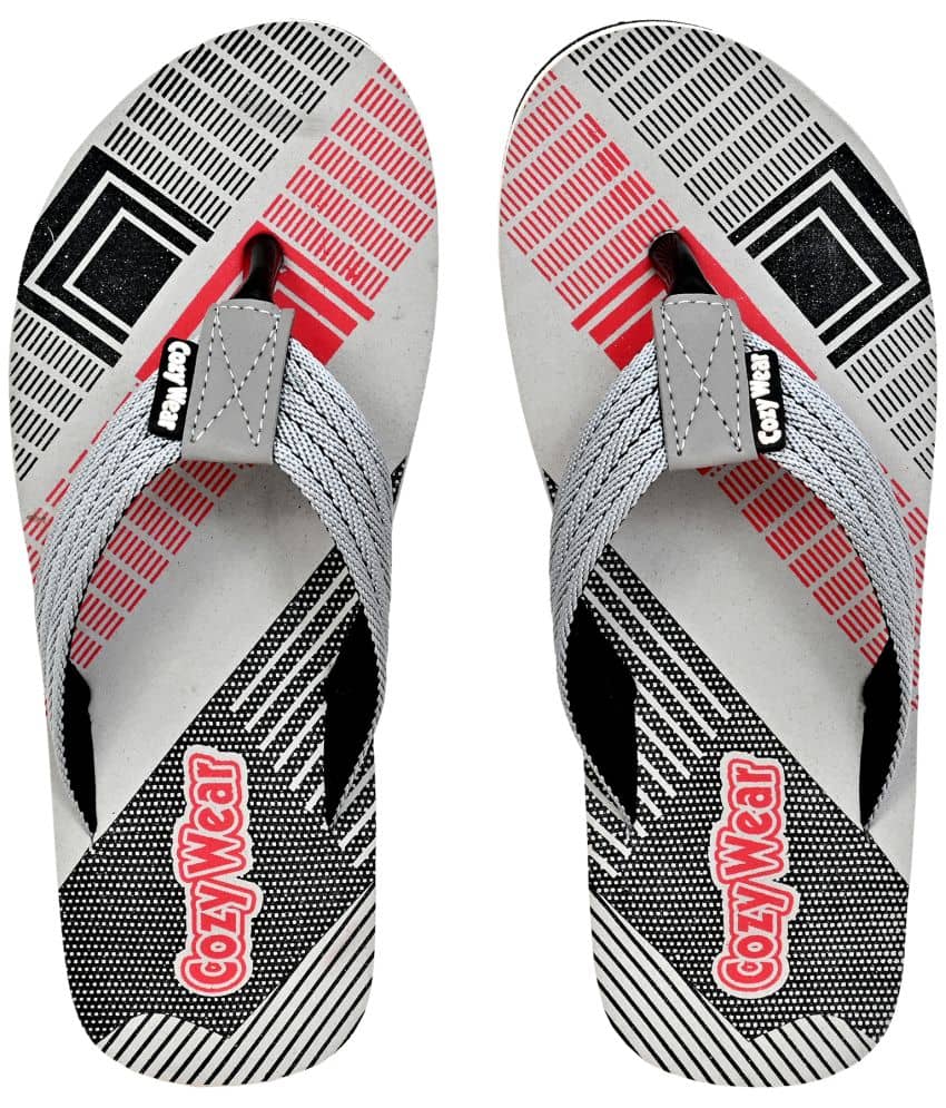 Cozy Wear - Grey Men's Thong Flip Flop