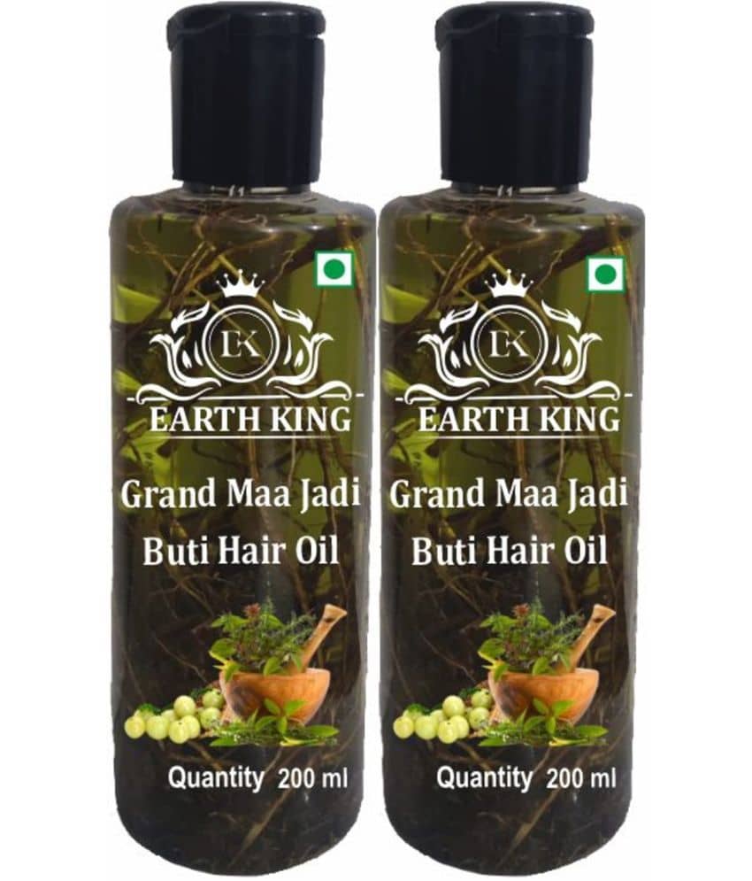 Earth King Grand Maa Jadi Buti Hair Oil Hair Growth & Hair Care, 200 Ml Each (Pack of 2)