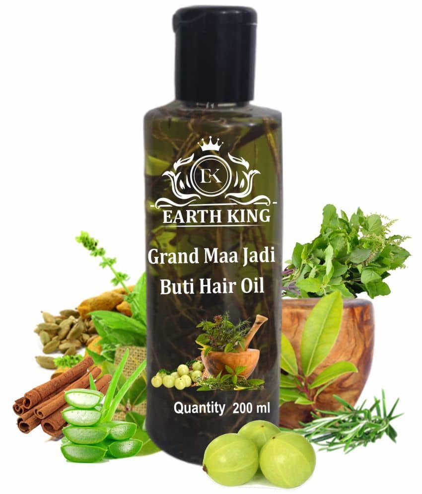 Earth King Grand Maa Jadi Buti Hair Oil Hair Growth & Hair Care, 200 Ml (Pack of 1)