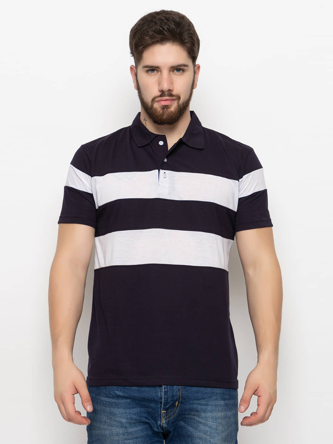 Emerald - Black Cotton Blend Regular Fit Men's Polo T Shirt ( Pack of 1 )