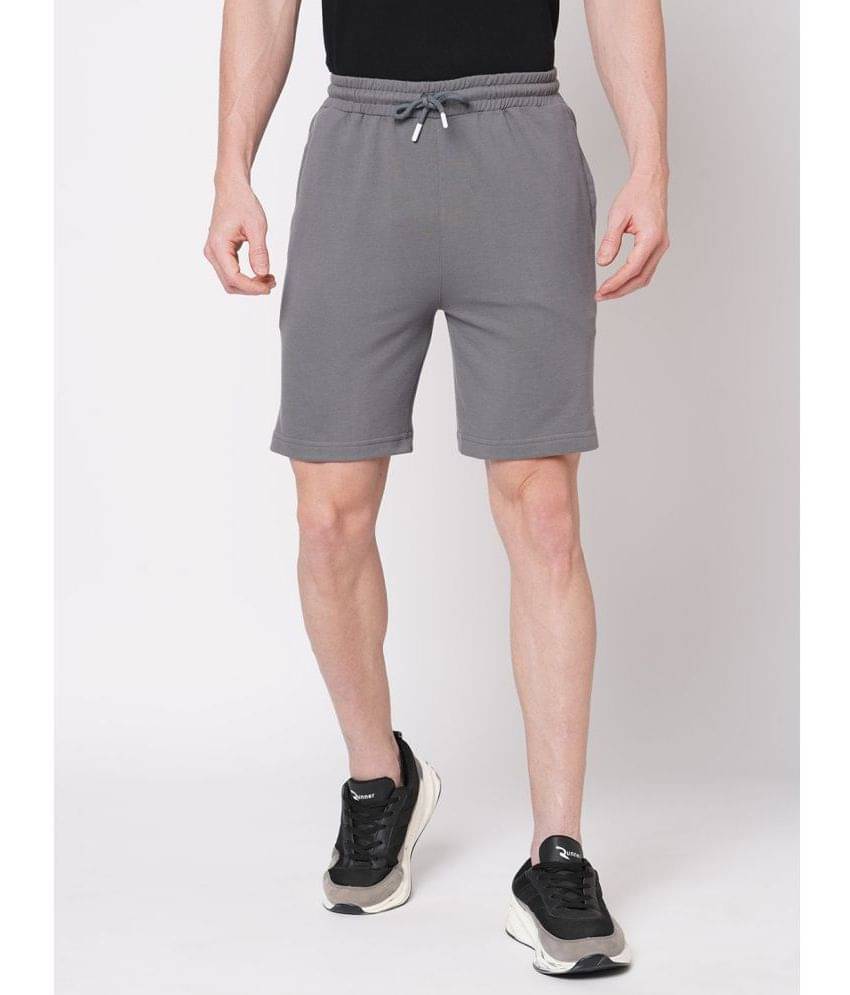 Fitz - Grey Cotton Men's Shorts ( Pack of 1 ) Fitz - Grey Cotton Men's Shorts ( Pack of 1 )