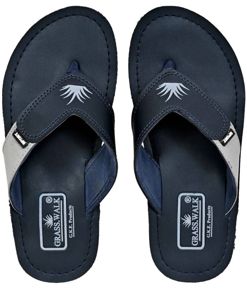     			GRASS WALK - Blue Men's Thong Flip Flop