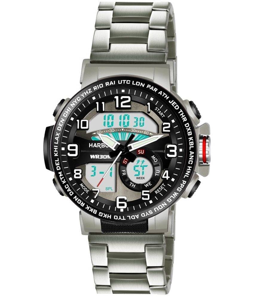     			Harbor - Silver PU Analog-Digital Men's Watch