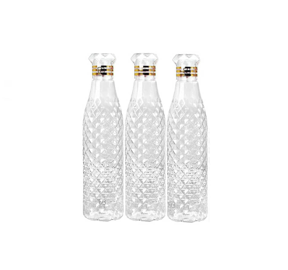 Kitchen4U - Transparent Fridge Water Bottle 1000 mL ( Set of 3 )